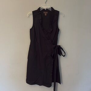 Trulli Black Wrap Dress Size 6